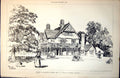 Antique Old Print Plan House Staplefield Sussex F T Baggallay Architect 1889
