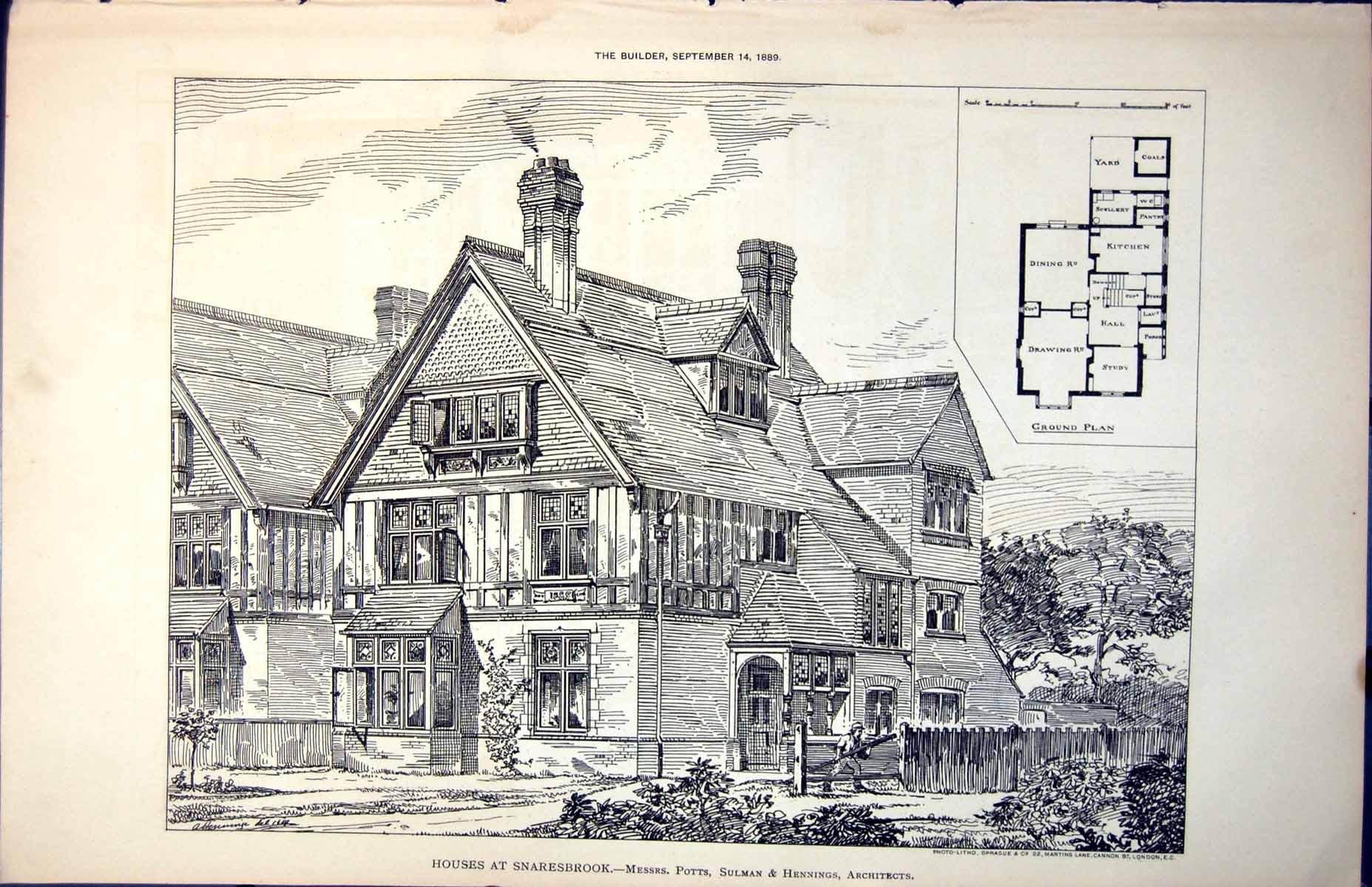 Old Plans Houses Snaresbrook Potts Sulman & Hennings Architects 1889 Victorian