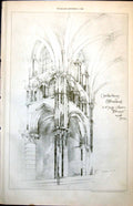 Old Plan Canterbury Cathedral N W Angle Eastern Transept Wilson 1889 Victorian
