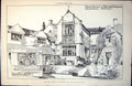 Old Print Plan Manor House Melcombe Bingham Panel Window Roland Paul 1889 19th