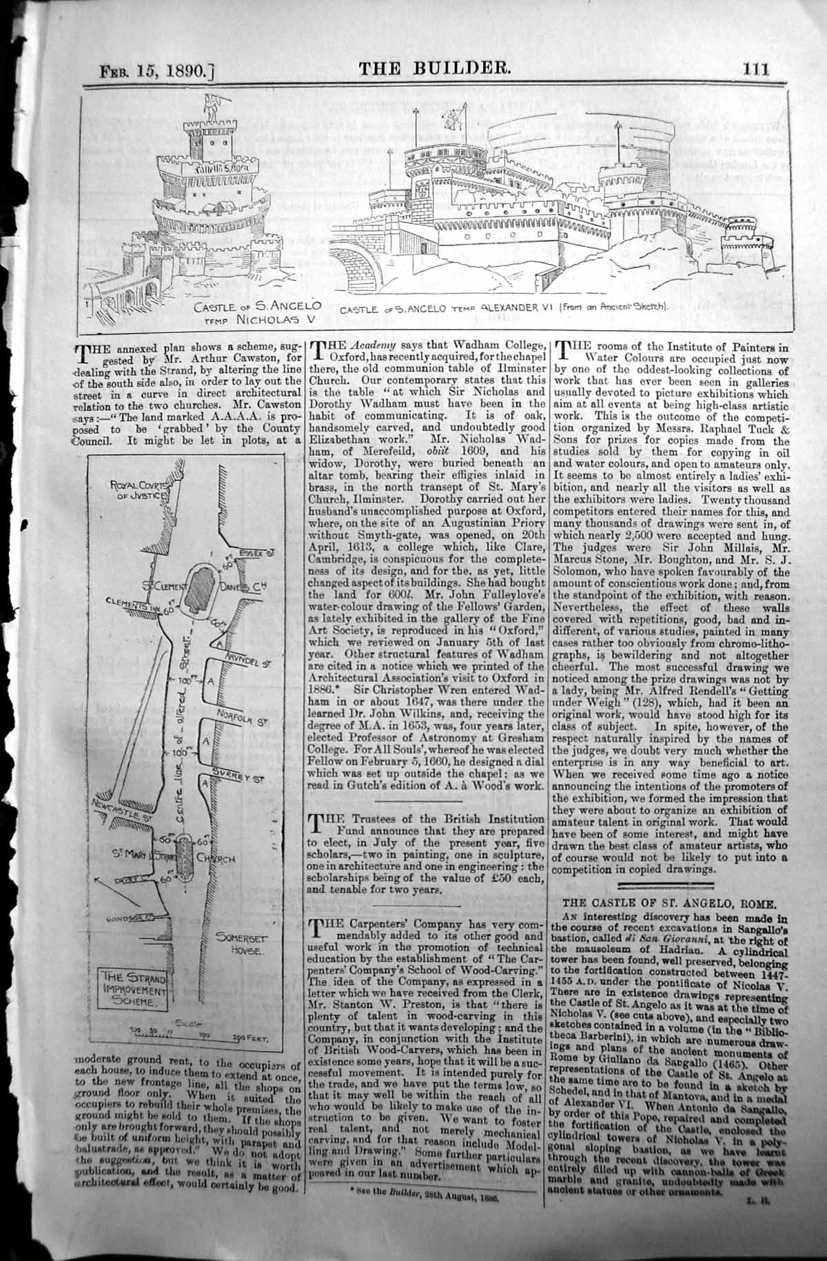Old 1890 Builder Castle Angelo Nicholas Alexander Plan Strand Improve Victorian