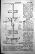 Old Print 1890 Builder Ground Plan Pliny Tusculan Villa Restored Castell 19th