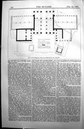 Old 1890 Builder Plan Propyloea Athens Restored Dorpfeld Kimon Shewn Victorian