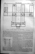 Old 1890 Builder Plan Ground Floor Berlin Musuem Zoological Institute Victorian