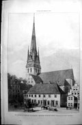 Old 1890 Builder St. Nicholas Church Flensburg Modern Spire Professor Victorian