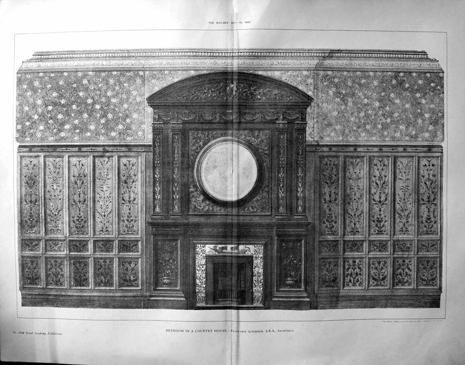 Old 1890 Builder Interior Bedroom Country House Professor Aitchison A 19th