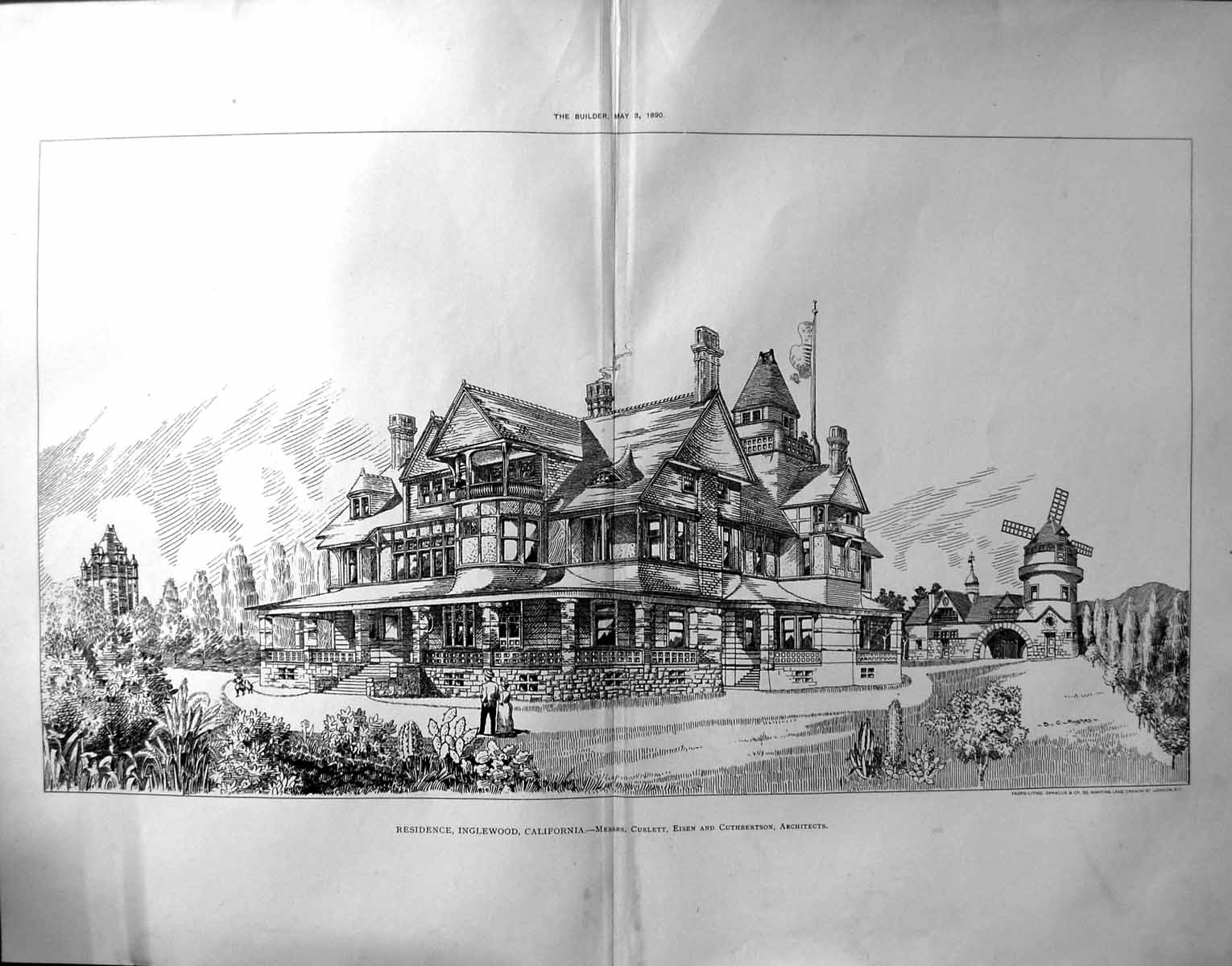 Old 1890 Builder Residence Inglewood California House Curlett Eisen C 19th