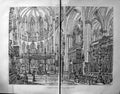 Old Print Damaged 1890 Builder Interior Choir St. Victor Xanten Germany 19th