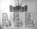 Old 1890 Builder Sheffield Municipal Buildings Competition Tilley Arc 19th