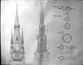Old 1890 Builder Grissell Medal Competition Church Timber Spire Archi 19th