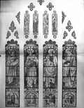 Original Old Antique Print 1890 Builder Window Chiswick Parish Church Shrigley