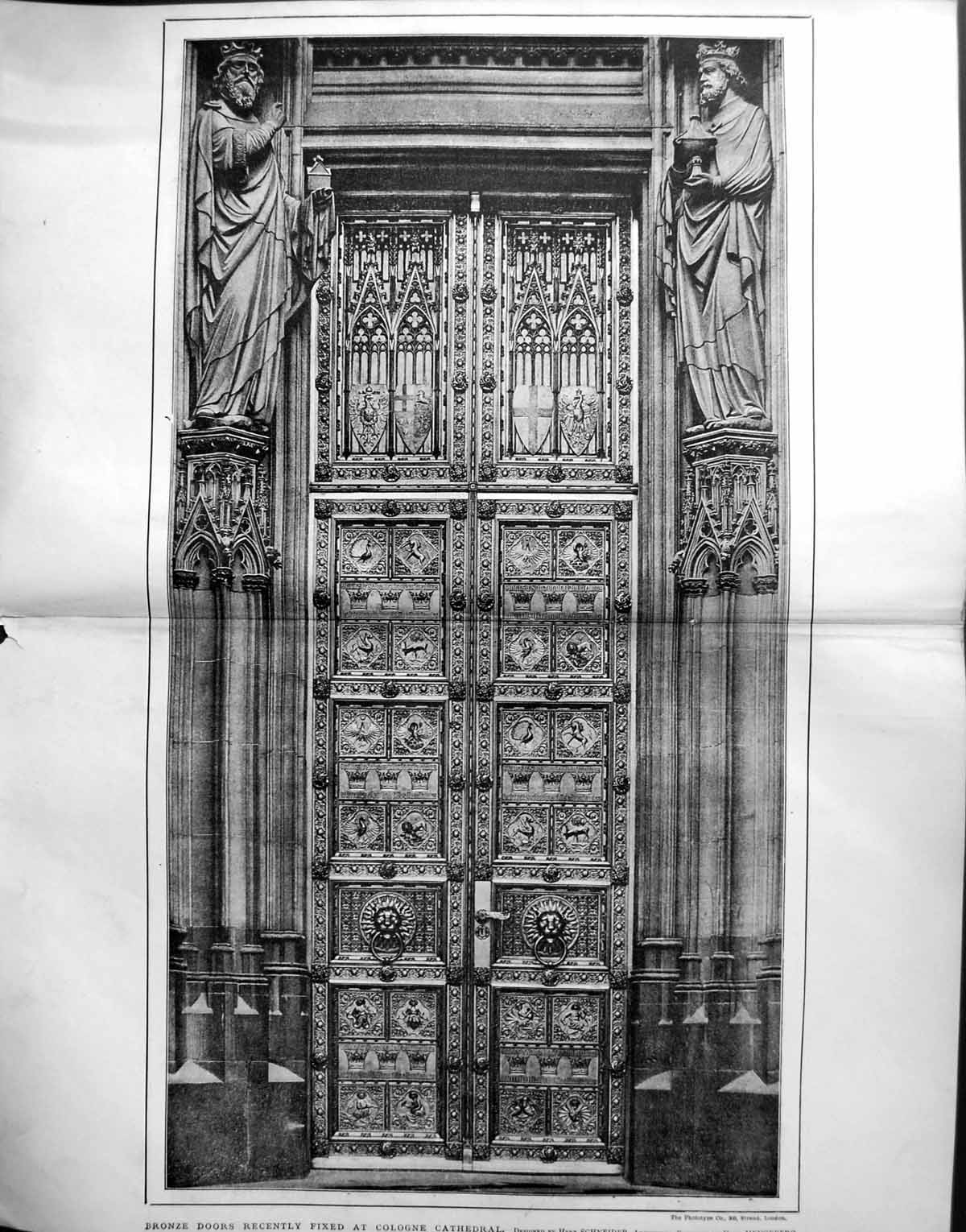 Old Bronze Doors Cologne Cathedral Herr Schneider Architecture 1890 B 19th