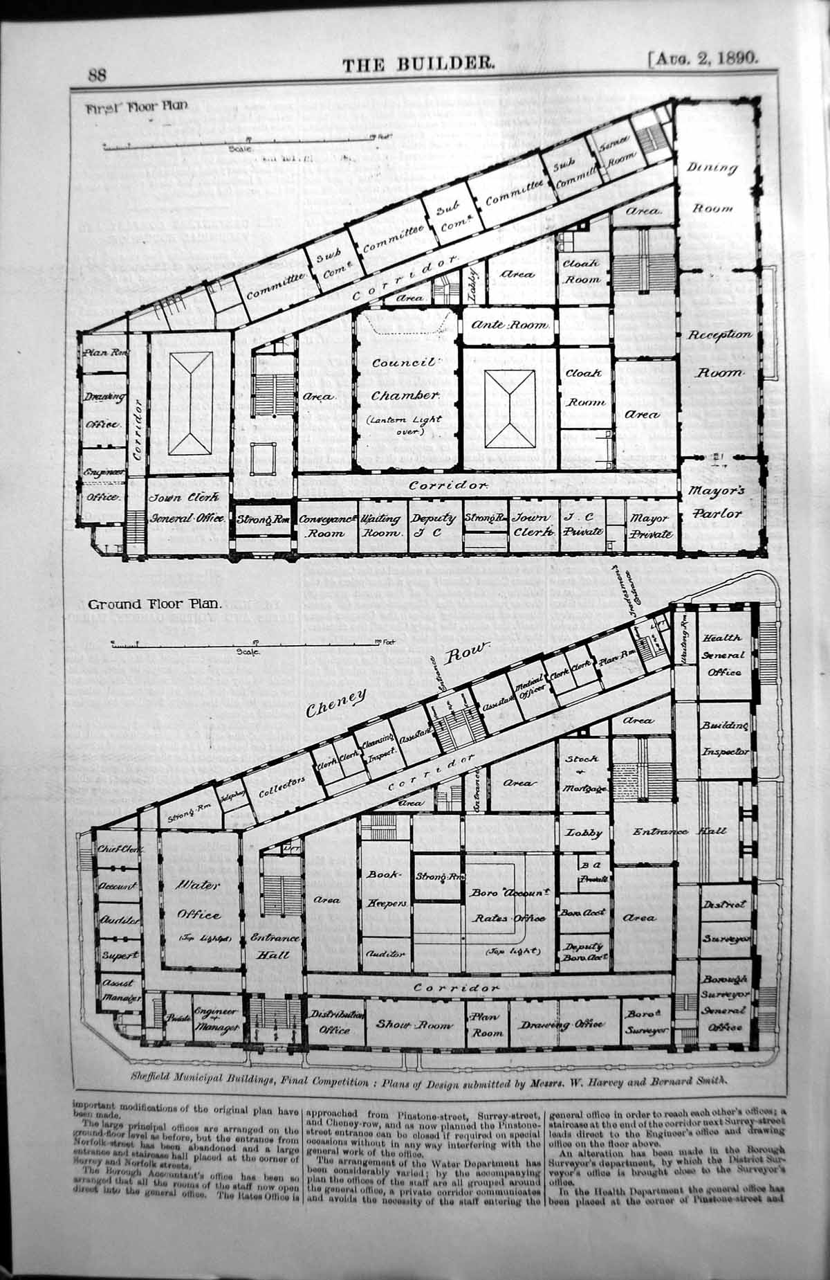 Old First Ground Plan Sheffield Municipal Harvey Smith Architecture