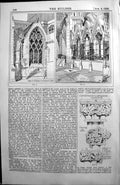 Old Christchurch Cathedral Oxford Interior Architecture 1890 Builder Victorian