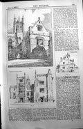 Old Magdalen College Oxford Exterior Singing School Architecture 1890 Victorian