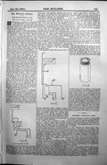 Original Old Antique Print Hot Water Supply Tank Cylinder System 1890 Builder