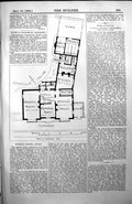 Antique Old Print Northwood House Plan Middlesex Architecture 1890 Builder 19th