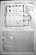 Old Lower Brixham Church Plan Showing Enlargements Architecture 1890 Victorian