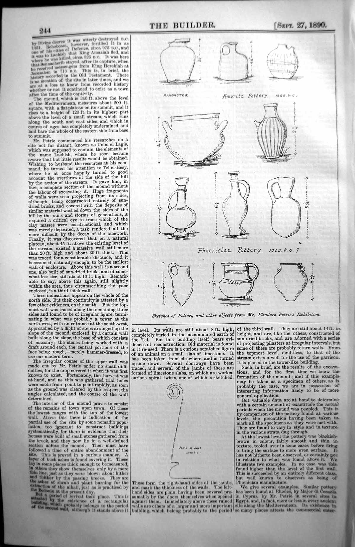 Old Pottery Sketches Flinders Petrie Exhibition Alabaster Amorite 189 Victorian