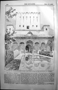 Old Alhambra Patio Alberca Granada Ambassadors Hall Architecture 1890 Victorian