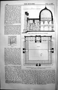 Old Atala Masjid North Gateway Section Jaunpur Plan Architecture 1890 Victorian