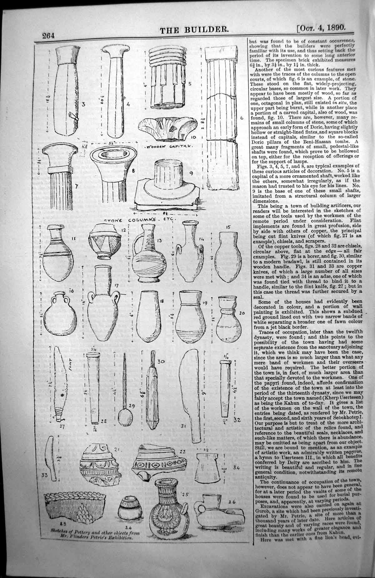 Old Pottery Sketches Flinders Petrie Exhibition Architecture 1890 Bui Victorian