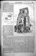 Antique Print Tower St Andrews Newcastle Exterior Architecture 1890 Builder