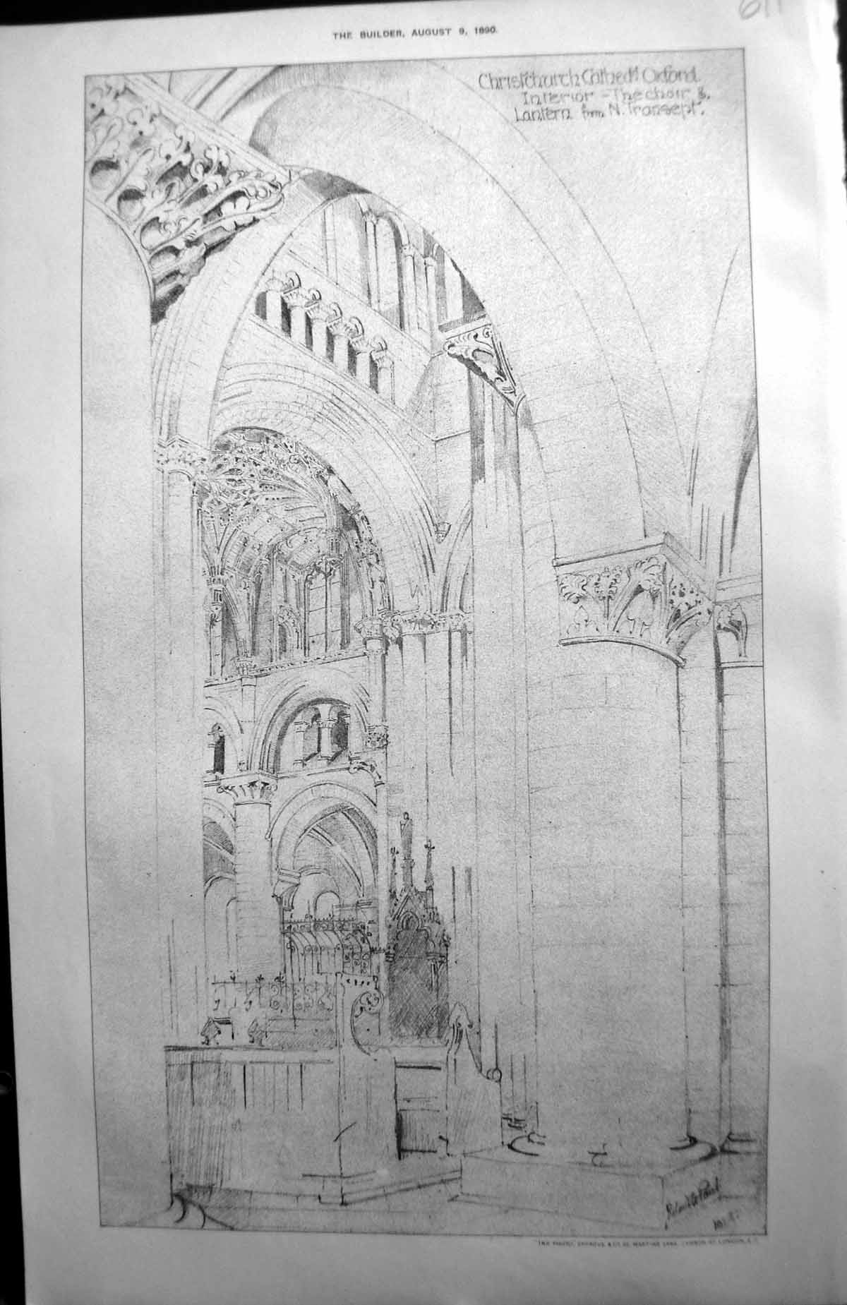 Old Chirstchurch Cathedral Oxford Interior Choir Lantern Architecture