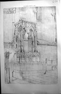 Old Stanton Harcourt Church Interior Shrine Oxon Architecture 1890 Bu Victorian