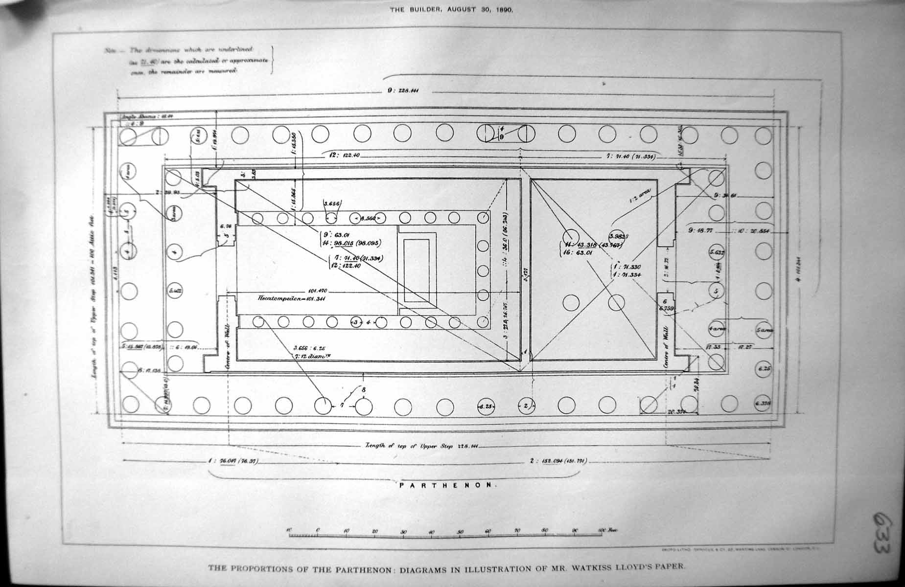 Old Parthenon Proportions Diagrams Watkiss Lloyds Paper Architecture