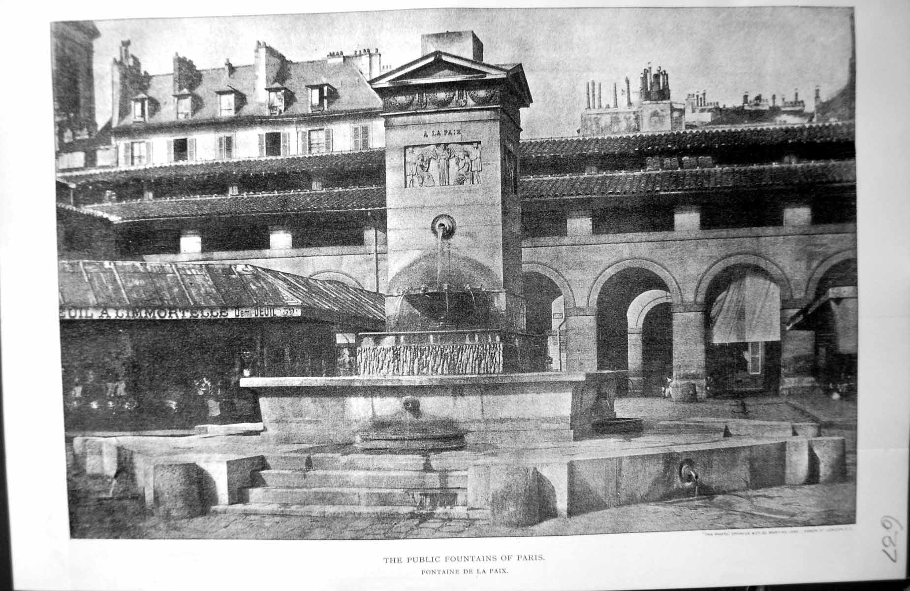 Old Public Fountains Paris Fontaine De La Paix Architecture 1890 Buil Victorian