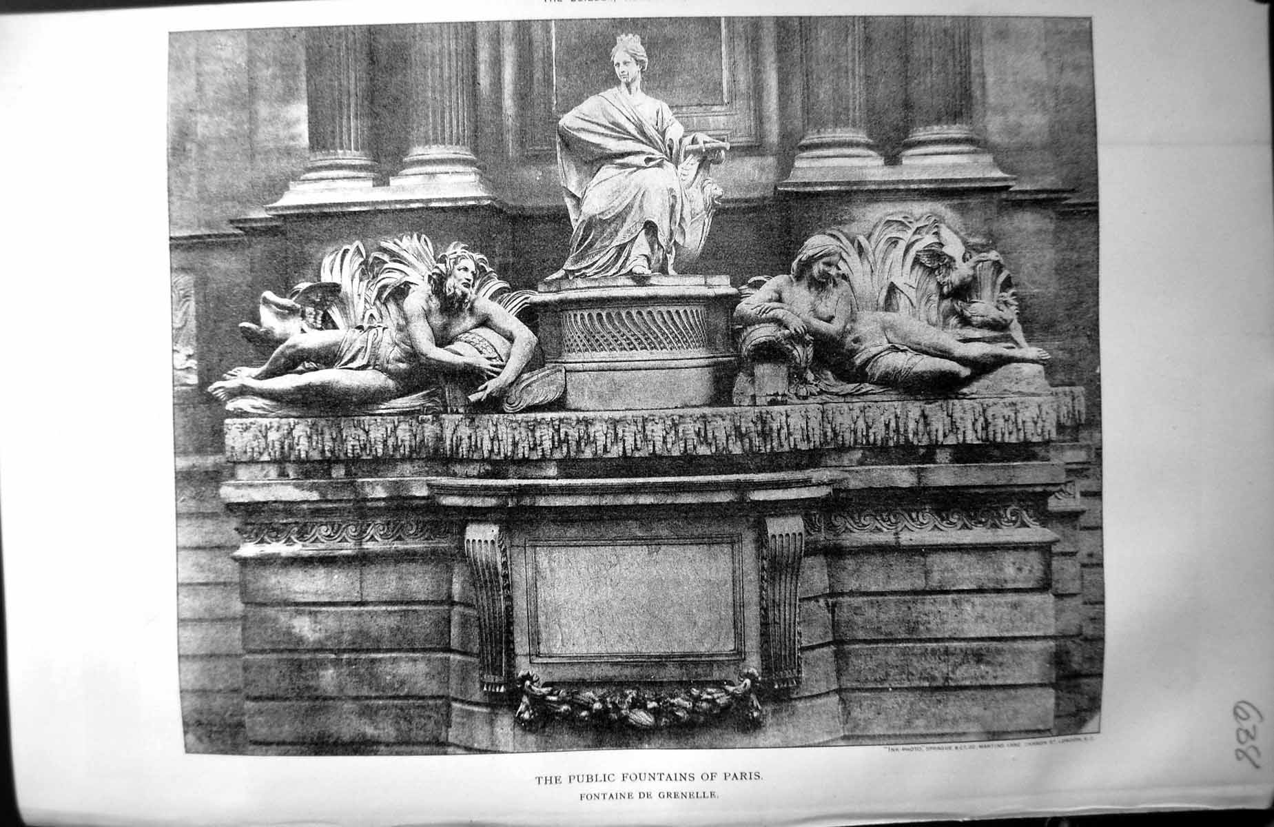 Old Public Fountains Paris Fontaine De Grenelle Architecture 1890 Bui Victorian