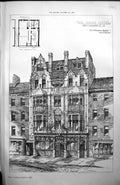 Antique Print Swiss Hotel Compton Street Williams Hopton Architecture 1890 19th