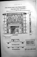Antique Print Chimney Piece Mayors Parlor Town Hall Leicester Architecture