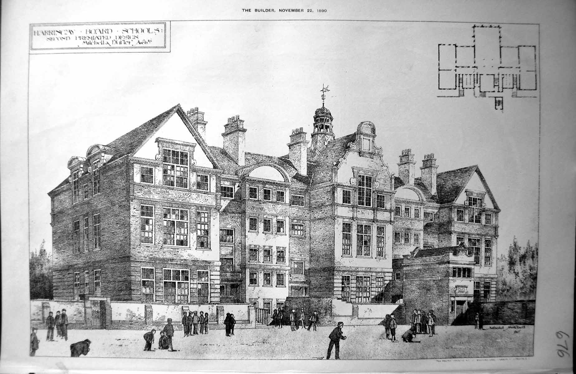 Old Harringay Board Schools Second Design Mitchell Architecture 1890 Victorian