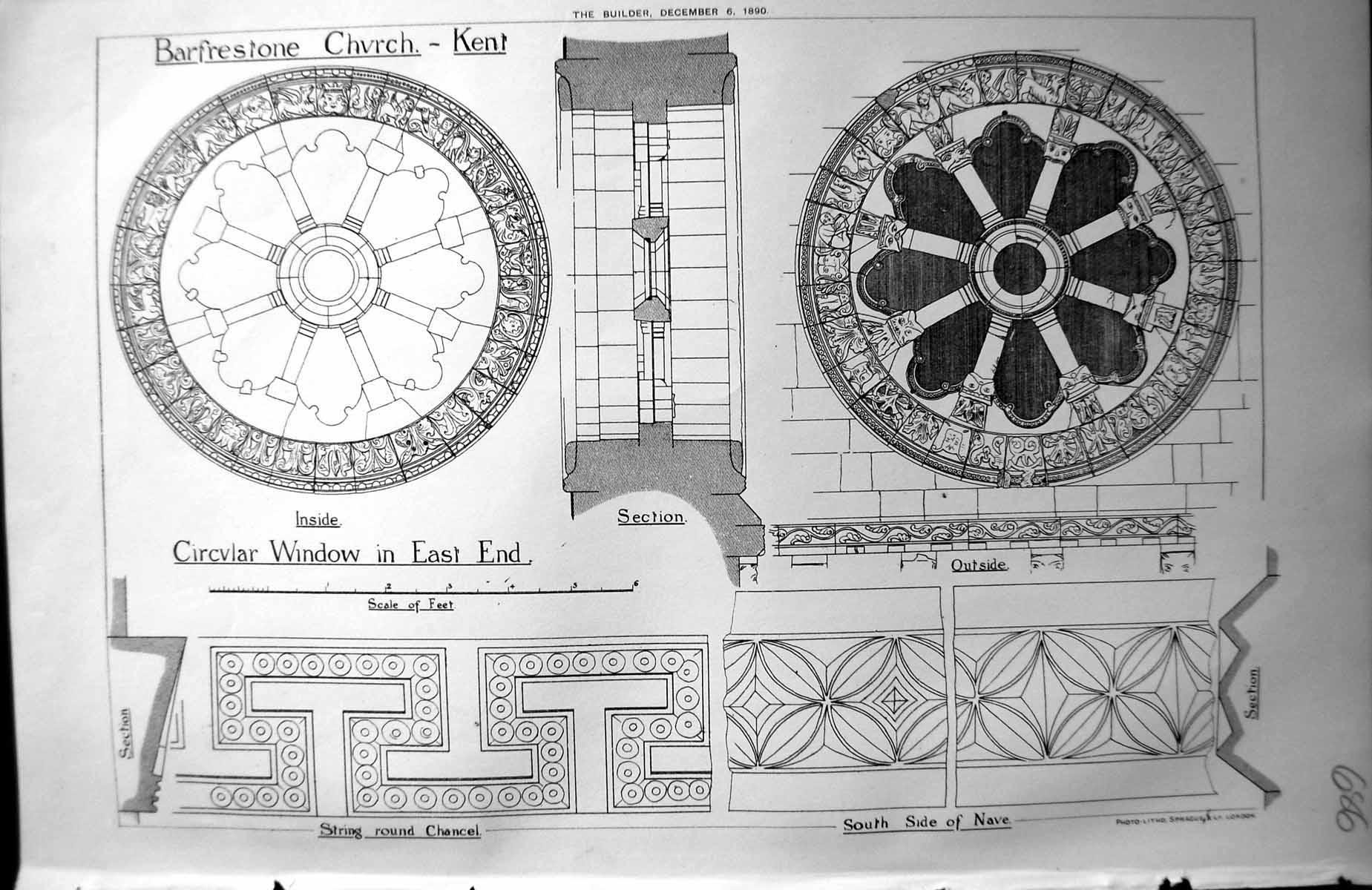 Old Barfrestone Church Kent Circular Window Nave Chancel Architecture