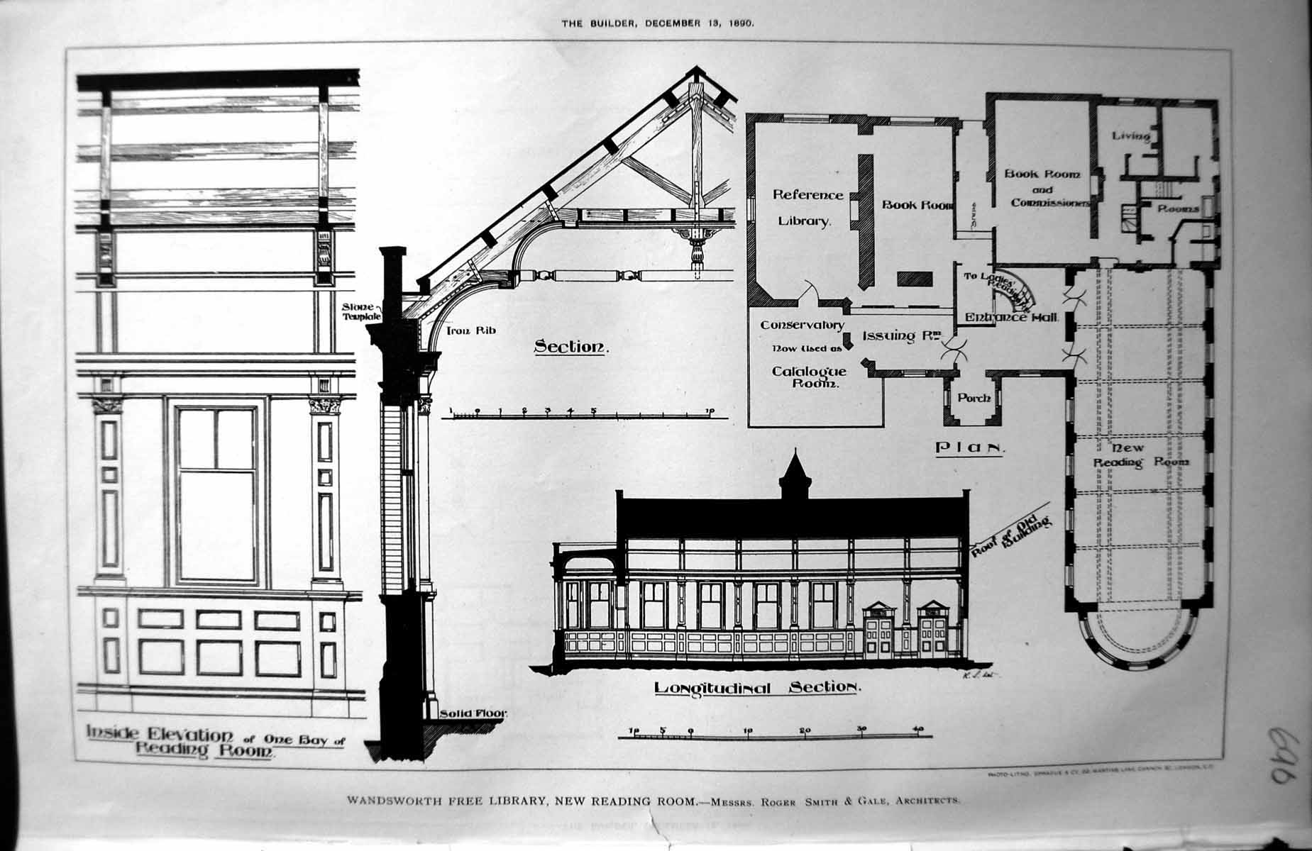 Old Wandsworth Free Library New Reading Room Smith Gale Architecture