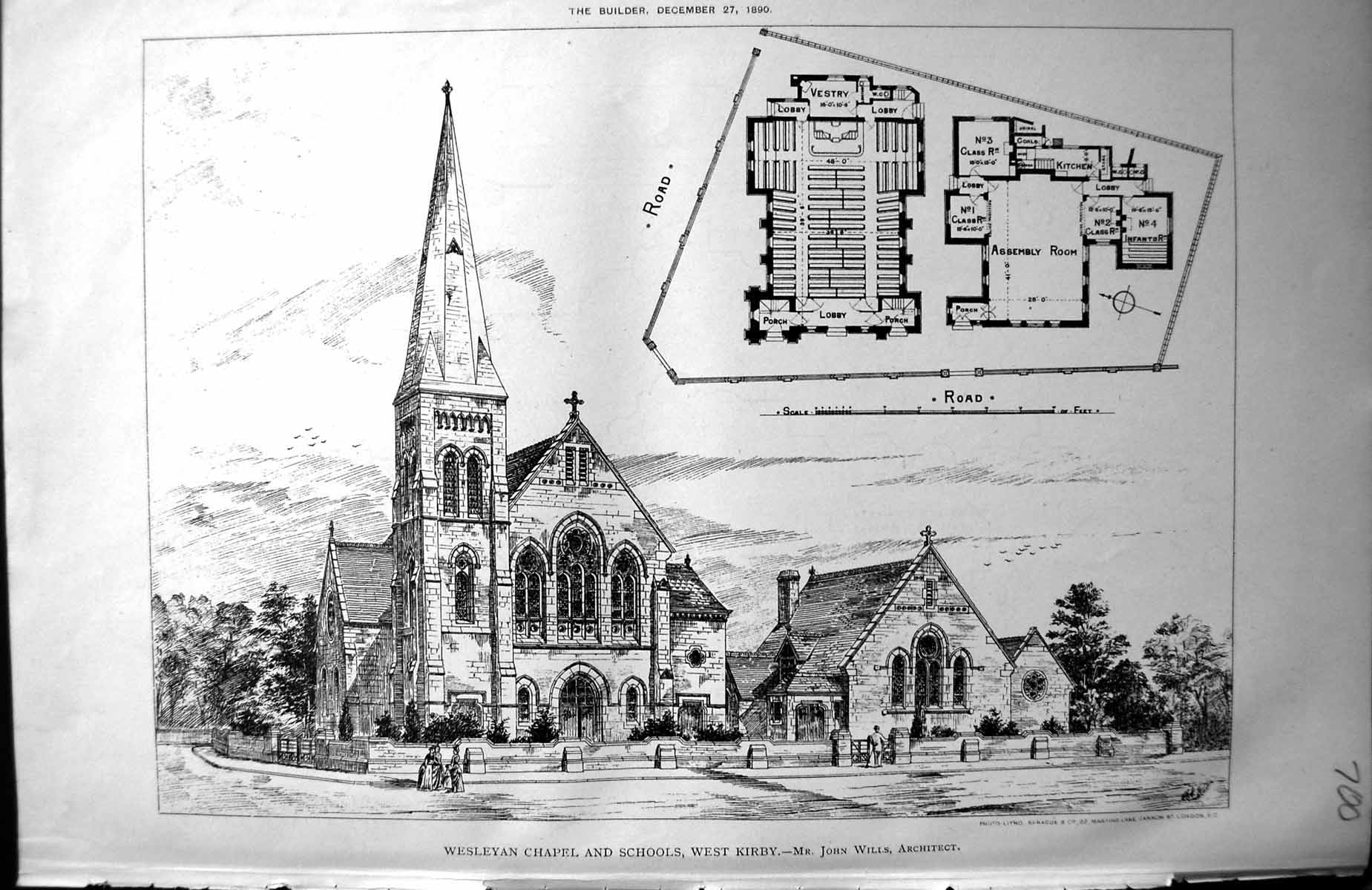 Old Wesleyan Chapel Schools West Kirby John Wills Architecture 1890 B Victorian