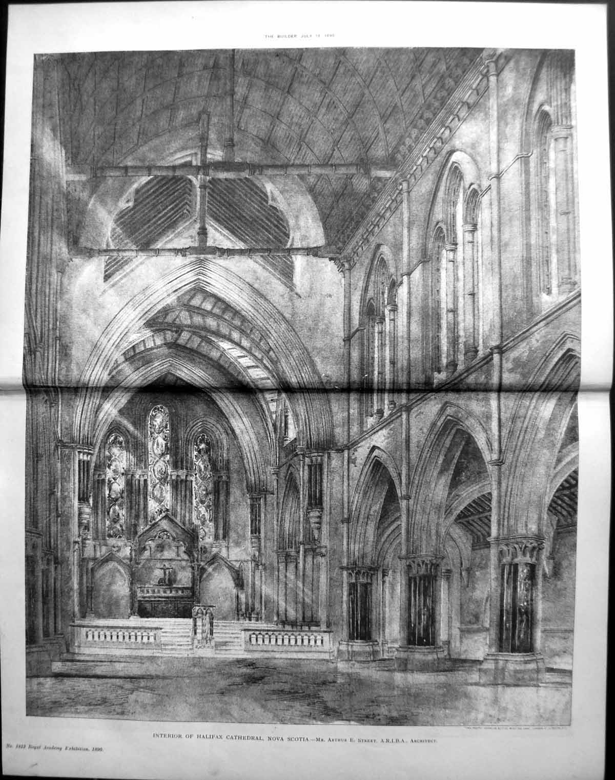 Old Interior Halifax Cathedral Nova Scotia Arthur Street Architecture