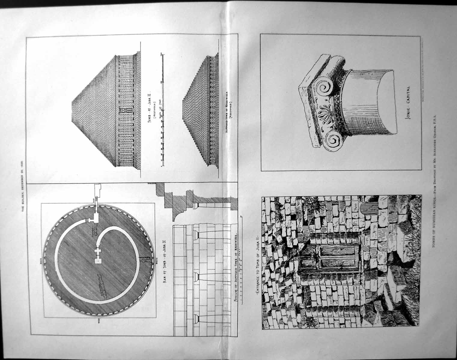 Old Numidian Kings Tombs Juba Ii Entrance Alexander Graham Architectu