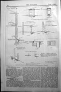 Old Builder 1891 Pattern Sheet Sanitary Detials Municipal Authoritues Victorian