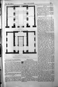 Antique Print Builder 1891 Architecture Design Plans Staircase Town Mansion