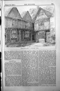 Antique Print Builder 1891 Architecture Gifford'S Hall Suffolk Restoration 19th
