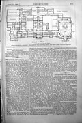Old Builder 1891 Architecture Ground Plan Battersea Polytechnic Compe Victorian
