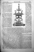 Original Old Antique Print Builder 1891 Renaissance Centrepiece Decoration 19th