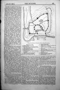 Old Antique Print Builder 1891 Architecture Plan Chateau Bressuire Poitou 19th