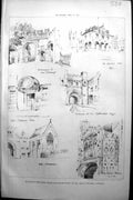 Old Builder 1891 Architecture Peterborough Cathedral Council Hall Dea Victorian