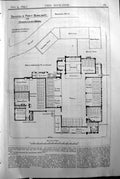 Old Plan Schools Port Sunlight Lever Brothers Builder 1894 Architectu Victorian