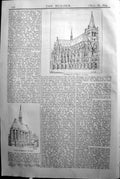 Old Print L'Abbaye St. Victor College Beauvais Builder 1894 Architecture 19th