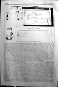 Antique Old Print Plan Temple Koptos Flinders Petrie Excavations Builder 1894